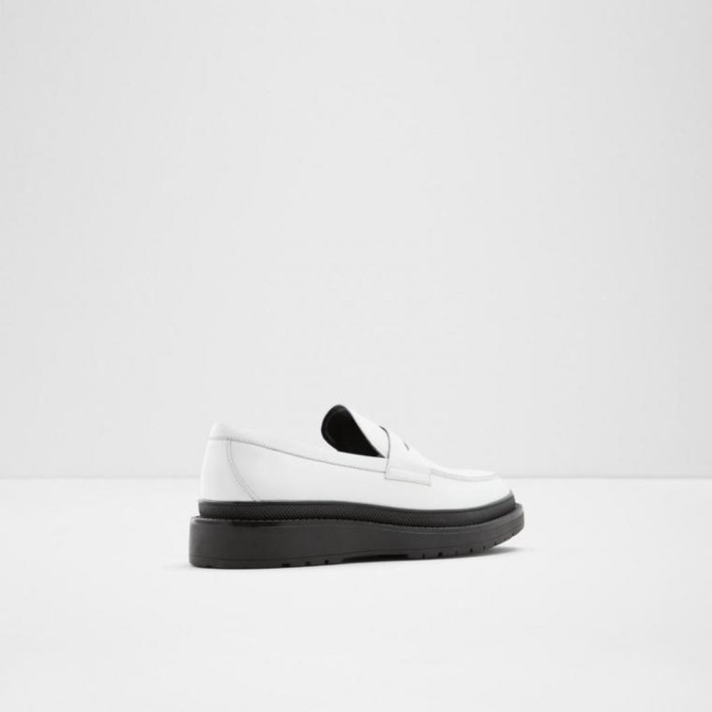 NWOB Aldo Kerouac Penny Loafer In White - Picture 6 of 11